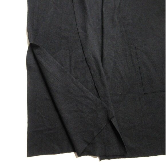NWT Eileen Fisher Oversized Poncho in Black Lightweight Boiled Wool Serape L/XL - Picture 7 of 7